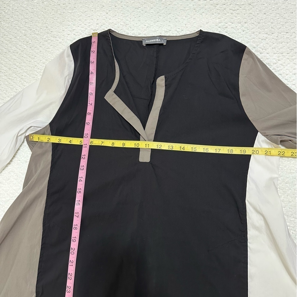 Alembika Tunic Dress Color Block Asymmetrical Pockets Size 5 - Picture 5 of 11